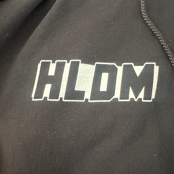 HOPE LESS DO MORE champion hoodie black white size large casual street - Picture 3 of 7